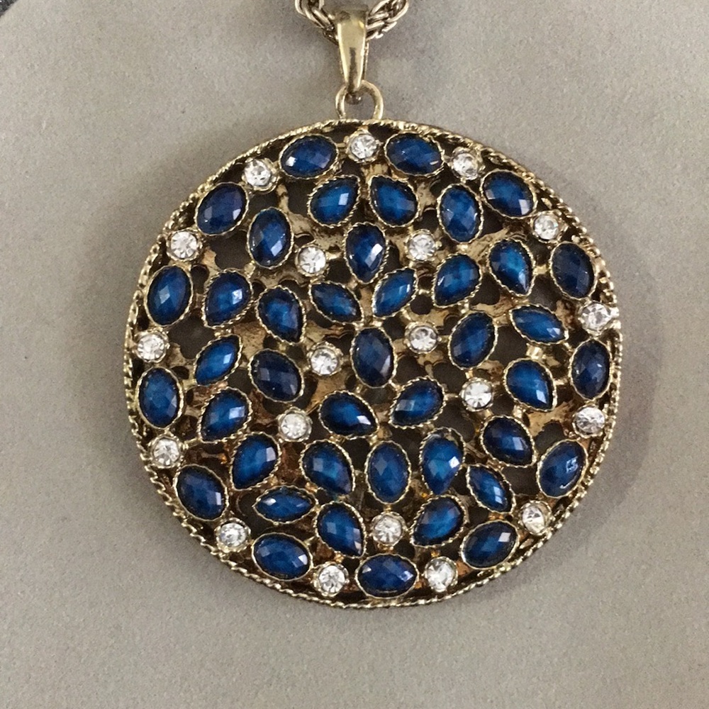 New Amrita Singh Blue and Diamond Stone Necklace!